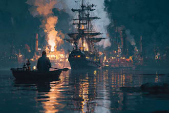 draw ship oil painting of you idea