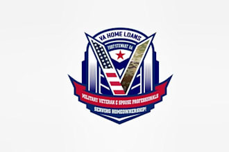 make military veteran style logo for a real estate mortgage