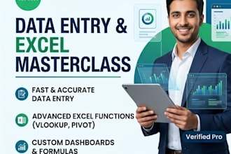 data entry, excel spreadsheets, and data mangement