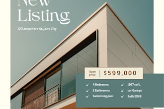 design real estate social media posts