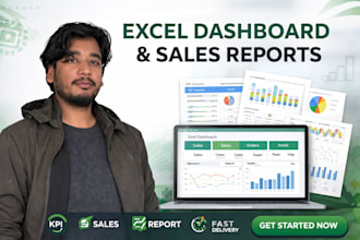 professional excel dashboard and sales reports