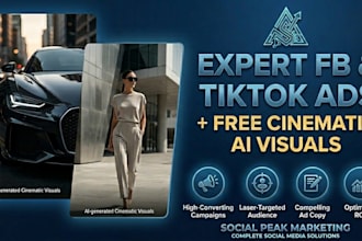 setup meta and tiktok ads with cinematic ai art