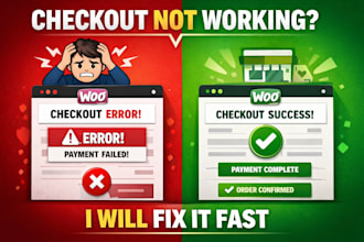 fix woocommerce checkout, cart and payment issues fast