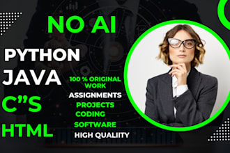 do computer science assigned, java, cpp, python programming tasks and projects