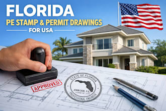 solar permit plan drawing licensed florida pe stamp california new york chicago
