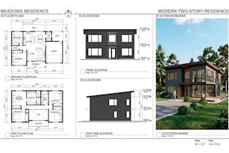 draw autocad 2d floor plan, 3d floor plan design and architectural 3d rendering