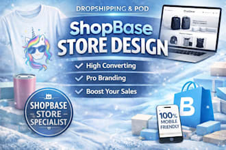 design a high converting france shopbase dropshipping or pod store