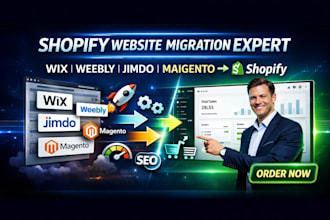 seamlessly migrate wix weebly jimbo pagecloud simvoly magento website to shopify