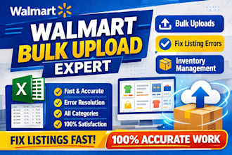 do walmart bulk upload and fix listing errors