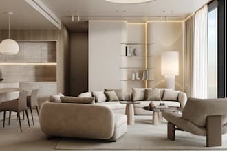 create high quality 3d rendering for building interior, bedroom, cg living room
