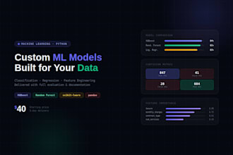 build machine learning model for classification or regression