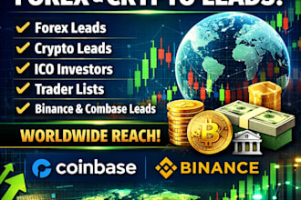offer active forex crypto leads, investors, trader, coinbase, binance, bank lead