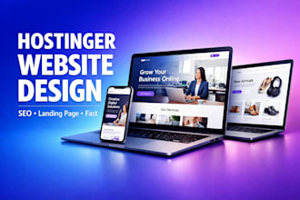 hostinger website design seo landing page expert with custom 404