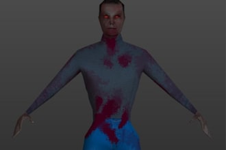 psx lowpoly game model,ps1,n64,retro style horror model,psx style game, real rig