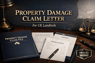 draft a UK property damage claim letter as a UK solicitor