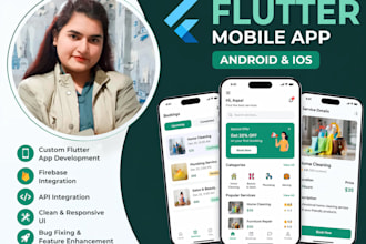 develop flutter mobile app for android and ios