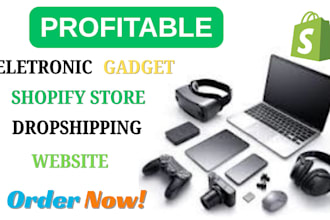 create a professional shopify gadget and electronics dropshipping store