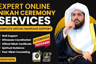 perform online nikah with witnesses, wali, nikah certificate via zoom