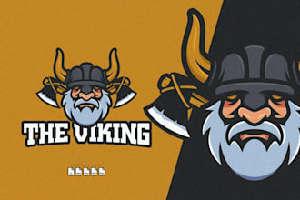 do creative awesome viking logo within 1 day