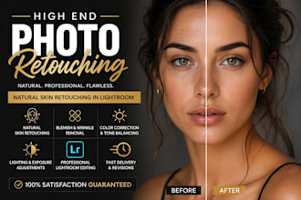 professional portrait retouching with natural skin editing