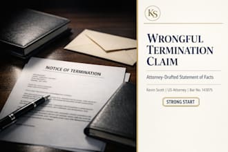 prepare a wrongful termination civil rights claim