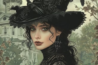 make a darky fairy tale victorian illustration