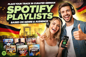 place your track in curated german spotify playlists based on genre and audience
