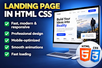 a responsive landing page in HTML