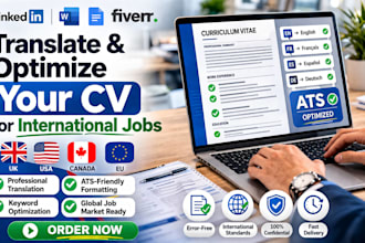 translate and optimize your CV for international job success