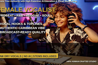 sing afrobeat rnb afropop vocal hook reggae topline as caribbean female vocalist