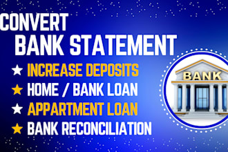 convert bank statement into financial statement