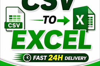 convert CSV to excel with proper formatting
