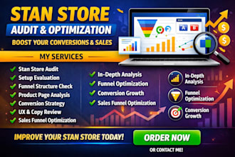 do stan store audit review analysis setup optimization conversion improvement