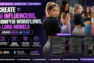 ai influencers, comfyui workflows, and lora models using sdxl and flux