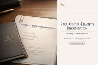draft a discrimination complaint for race gender or disability
