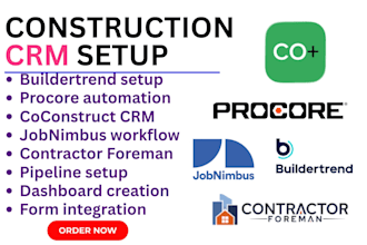 setup coconstruct buildertrend procore jobnimbus contractor foreman crm