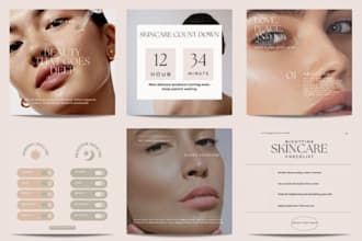 design google ads campaign, instagram puzzle feed and fb ad post for med spa