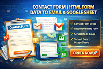 create contact HTML form data to email lead capture google sheets integration
