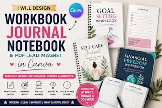 do workbook journal book design notebook and pdf lead magnet canva book design