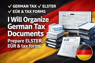 organize german tax documents, elster preparation, eÜr and tax forms