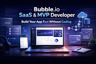 build bubble io app adalo app saas web app and mvp