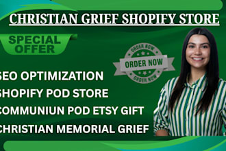create christians grief pod store on shopify with printify gelato and printiful