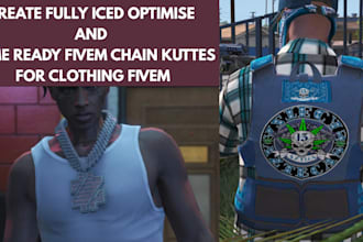 create fully iced optimise and game ready fivem chain kuttes for clothing fivem