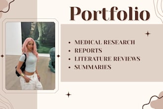 do medical research and write  healthcare reports