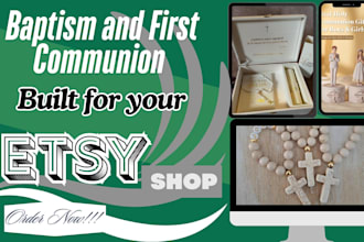 create a christian gifts etsy pod store for baptism and first communion