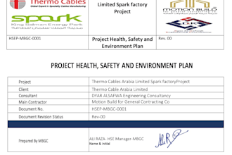 prepare professional safety documents as per iso 45001 and site requirements