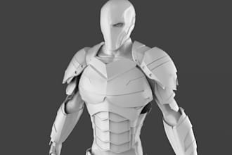 design 3d cosplay model, 3d amor, 3d helment, cosplay creation