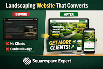 build squarespace landscaping website lawn care website garden service website