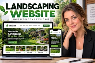 build squarespace landscaping website lawn care website landscaping company site