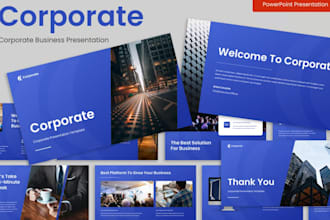 do a business presentation, pitch deck, or corporate slide